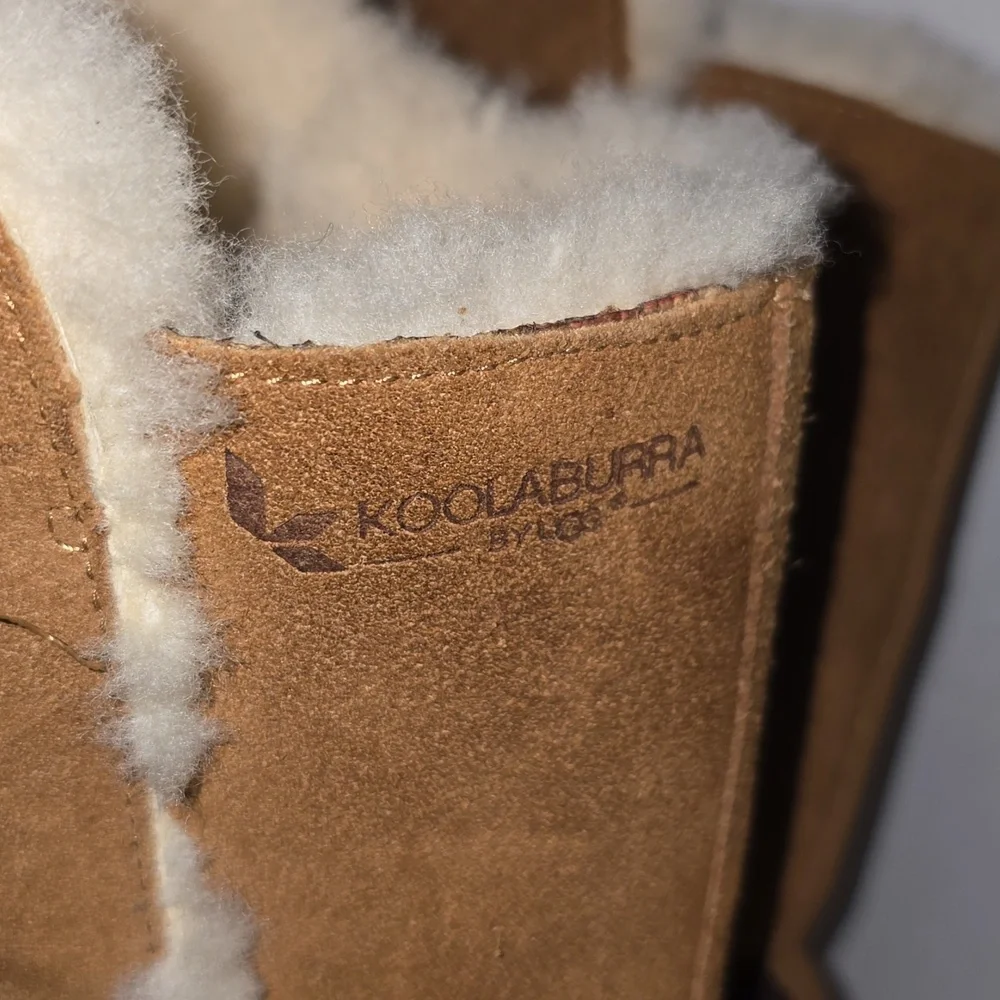 UGG KOOLABURRA Rozalia Chestnut Brown Suede Tall Boots Womens Size 9